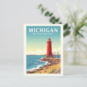Carte Postale Vintage Michigan (Debout devant)
