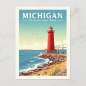 Carte Postale Vintage Michigan (Devant)