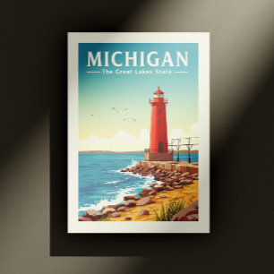 Carte Postale Vintage Michigan