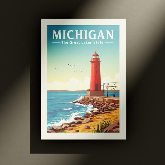 Carte Postale Vintage Michigan