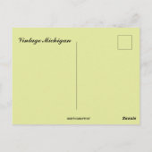 Carte Postale Vintage Michigan Map (Dos)