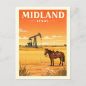 Carte Postale Vintage Midland Texas (Devant)