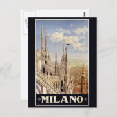 Carte postale vintage Milan Italie (Devant / Derrière)
