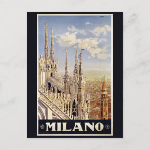 Carte postale vintage Milan Italie