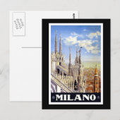 Carte Postale Vintage Milano (Devant / Derrière)