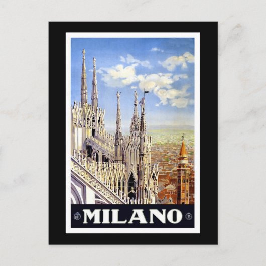 Carte Postale Vintage Milano (Devant)