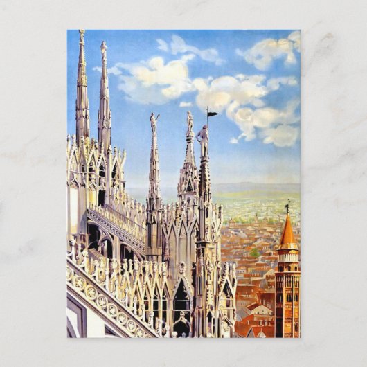Carte Postale Vintage Milano Travel (Devant)