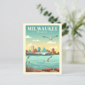 Carte Postale Vintage Milwaukee Wisconsin (Debout devant)