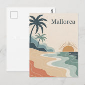 Carte Postale Vintage minimaliste de Majorque (Devant / Derrière)