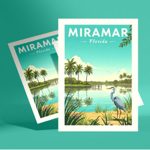 Carte Postale Vintage Miramar Floride