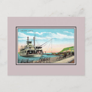 Carte Postale Vintage Mississippi Front de la rivière Hannibal M