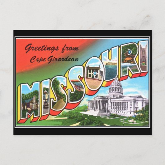 Carte postale Vintage Missouri (Devant)
