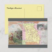 Carte Postale Vintage Missouri Map (Devant / Derrière)