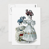 Carte Postale Vintage : Mode Paris, 1830 (Devant / Derrière)