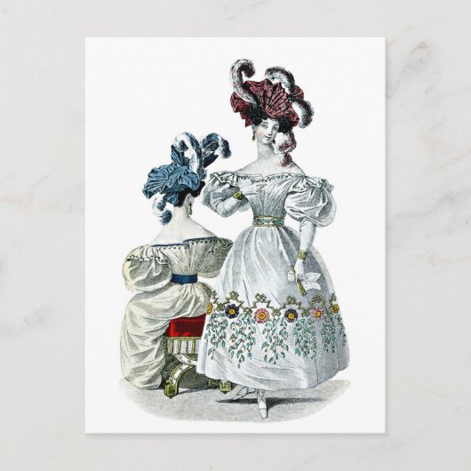 Carte Postale Vintage : Mode Paris, 1830 (Devant)