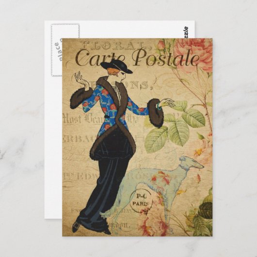 Carte postale Vintage moderne (Devant / Derrière)