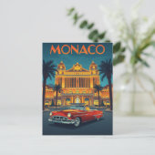 Carte Postale Vintage Monaco Monte-Carlo Travel (Debout devant)