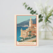 Carte Postale Vintage Monaco Monte Carlo Travel (Debout devant)