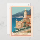 Carte Postale Vintage Monaco Monte Carlo Travel (Devant / Derrière)