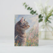 Carte postale Vintage Monet Cat (Debout devant)
