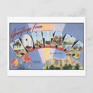 Carte postale vintage Montana
