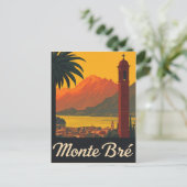 Carte Postale Vintage Monte Bré Travel (Debout devant)