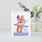 Carte Postale Vintage Monte Carlo, Monaco - (Debout devant)