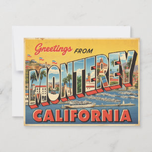 Carte Postale Vintage Monterey Travel