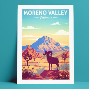 Carte Postale Vintage Moreno Valley Californie