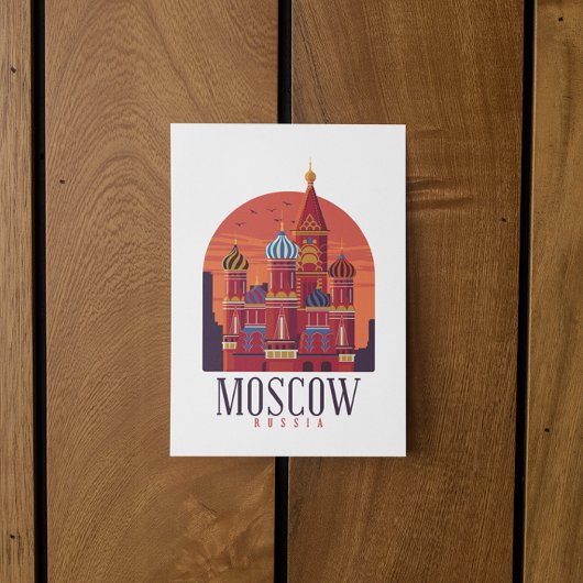 Carte Postale Vintage Moscou Russie Kremlin