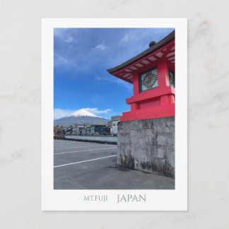 Carte Postale Vintage Mt Fuji Japan Red Torii Gate Postcard