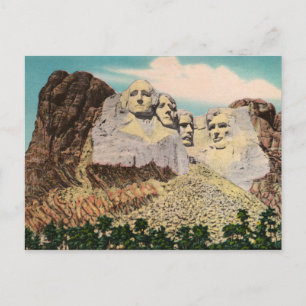 Carte postale Vintage Mt. Rushmore