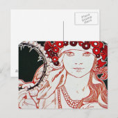 Carte Postale Vintage Mucha (Devant / Derrière)