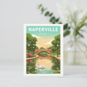 Carte Postale Vintage Naperville Illinois (Debout devant)
