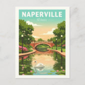 Carte Postale Vintage Naperville Illinois (Devant)