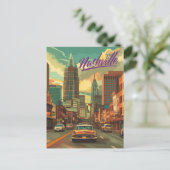 Carte Postale Vintage Nashville Travel (Debout devant)