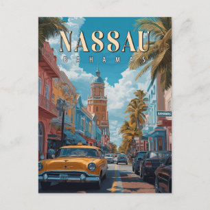 Carte postale vintage Nassau Bahamas - Classique T