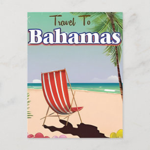 Carte Postale Vintage nassau Bahamas les vacances caribéennes