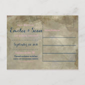 Carte postale vintage Navy et Blush (Dos)