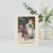 Carte postale Vintage néerlandaise "Gelukkig Nieun (Debout devant)