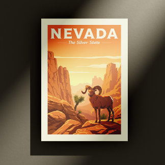 Carte Postale Vintage Nevada