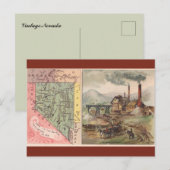 Carte Postale Vintage Nevada Map (Devant / Derrière)