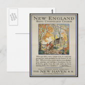 Carte postale vintage New England Travel (Devant / Derrière)