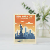 Carte Postale Vintage New York (Debout devant)