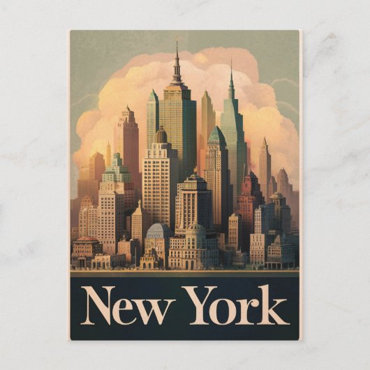 Carte Postale vintage new york (Devant)