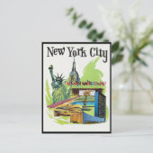 Carte Postale Vintage New York City (Debout devant)