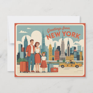 Carte Postale Vintage New York Salutation de