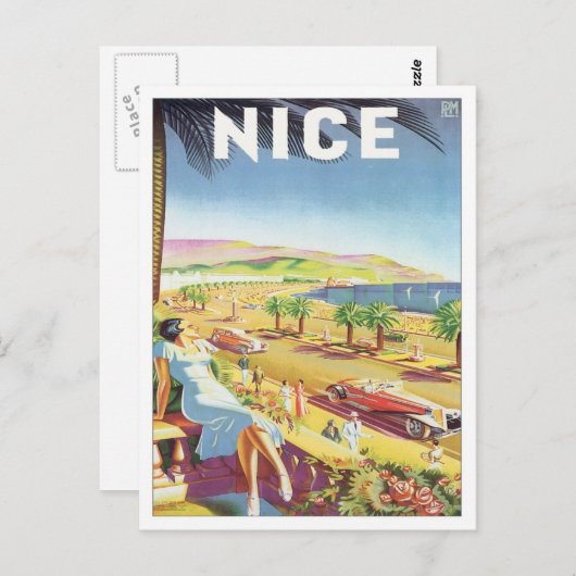 Carte Postale Vintage Nice France (Devant / Derrière)