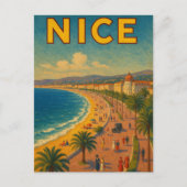 Carte Postale Vintage Nice France Promenade des Anglais (Devant)