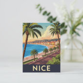 Carte Postale Vintage Nice France Travel (Debout devant)